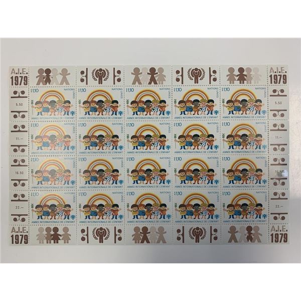 1979 Annee Internacionale De L'Enfant stamp set of 20