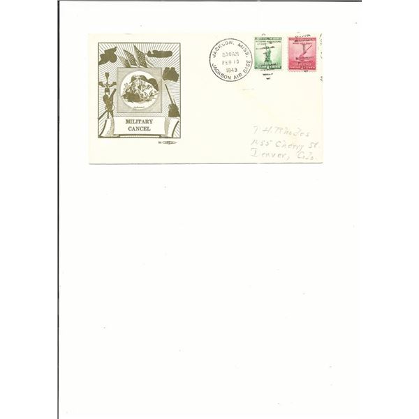 Military Cancel - Jackson, Miss. Jackson Air Base - First Day Cover - 1943