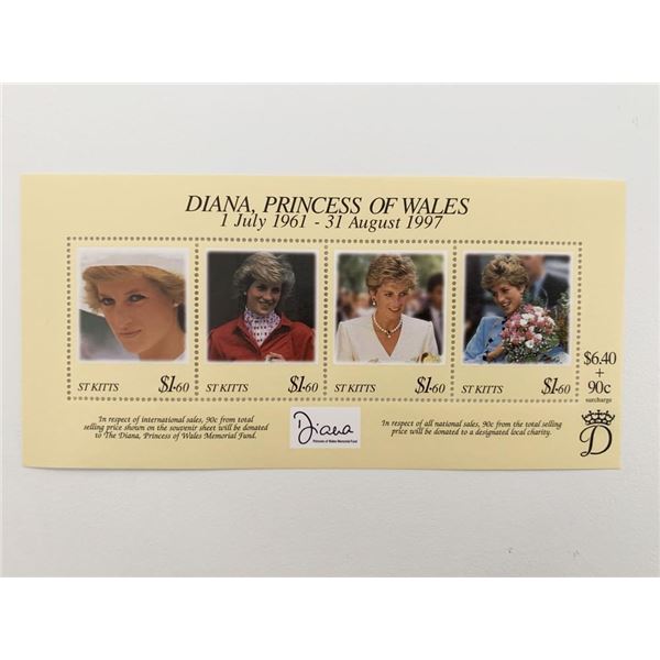 St. Kitts  Diana Princess of Wales commemorative stamp set
