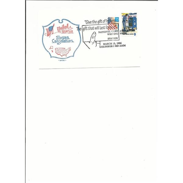 Goldsboro, MD - First Day Cover - National Card and Letter Writing Week - 1996