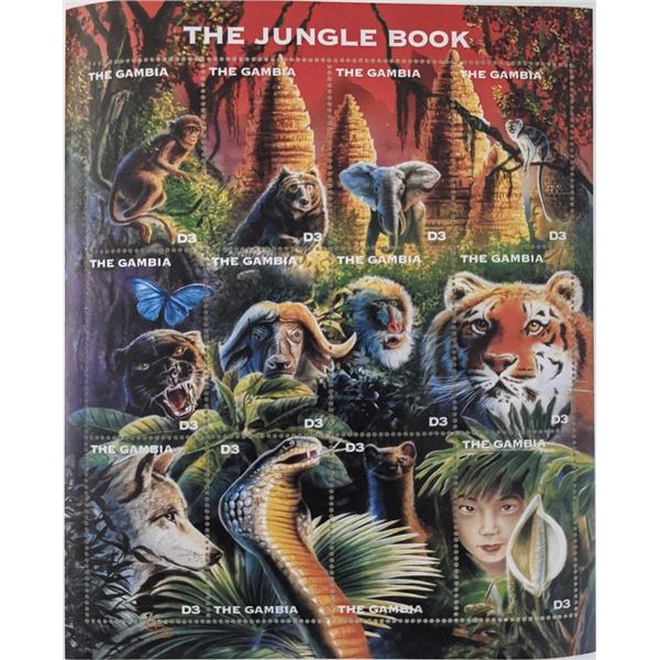 The Jungle Book Stamp Sheet - Gambia
