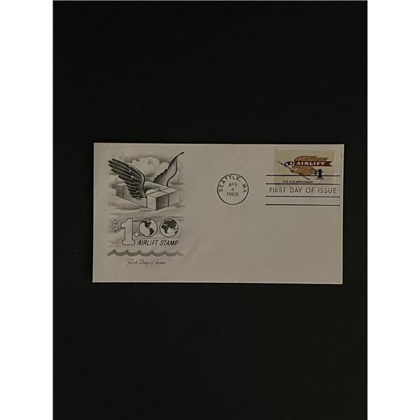 1968 Airlift Stamp Seattle Washington First Day Cover