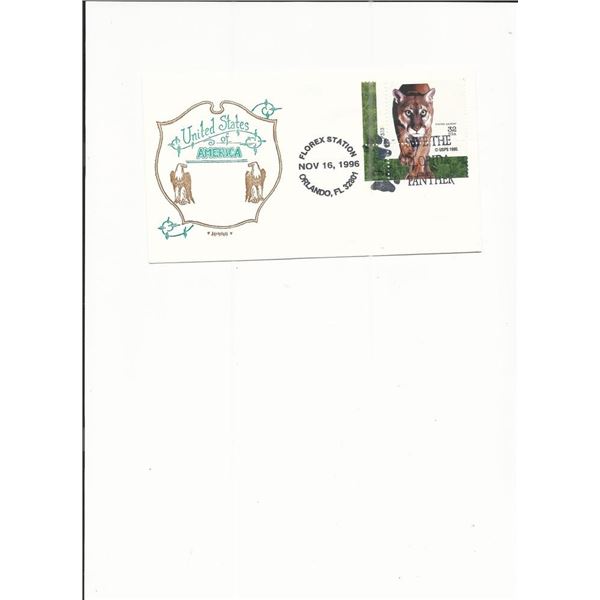 Save the Florida Panther - First Day Cover - 1996 - Orlando, FL