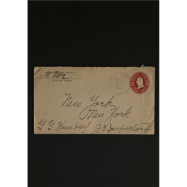 1913 Dayton Washington First Day Cover