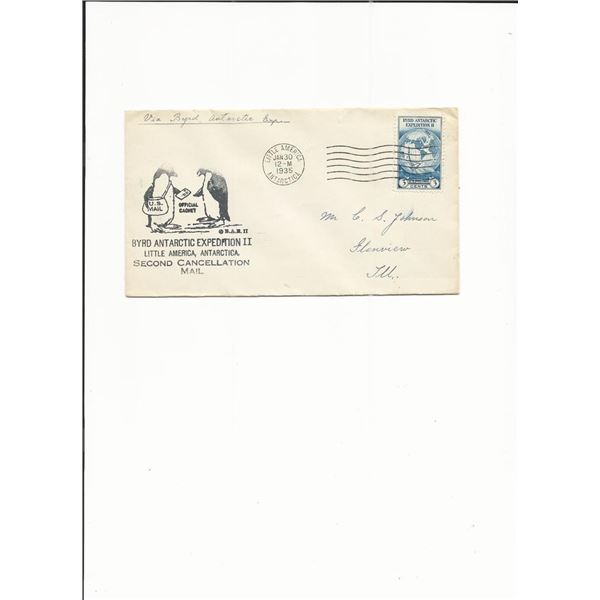 Byrd Antarctic Expedition II - First Day Cover - Little America, Antarctica - 1935