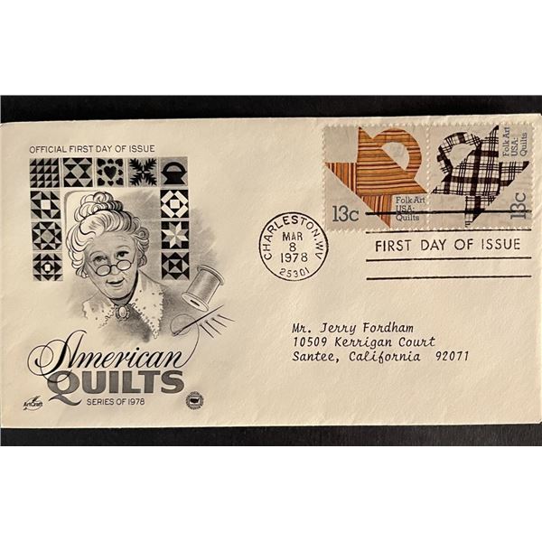 American Quilts First Day Cover