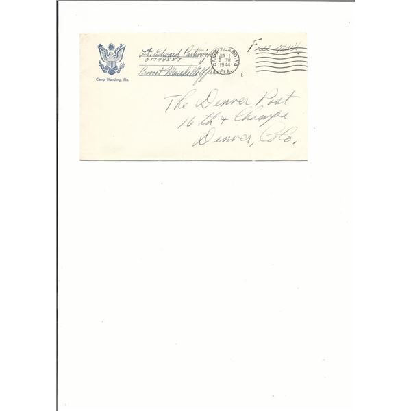 Camp Blanding, FLA. - Free Franked Cover - 1944