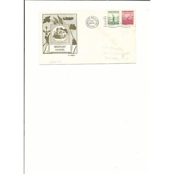Military Cancel - Randolph Field, Texas - First Day Cover - 1943
