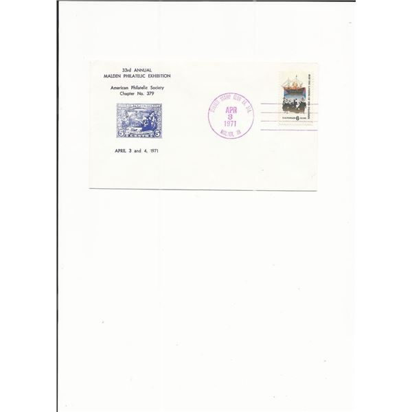 33rd Annual Malden Philatelic Exhibition - First Day Cover - 1971