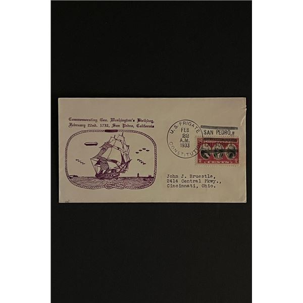 1933 San Pedro California First Day Cover