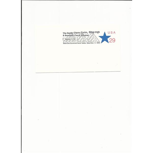 The Santa Clara Coin Stamp and Baseball Card Show - First Day Cover - Santa Clara - 1992