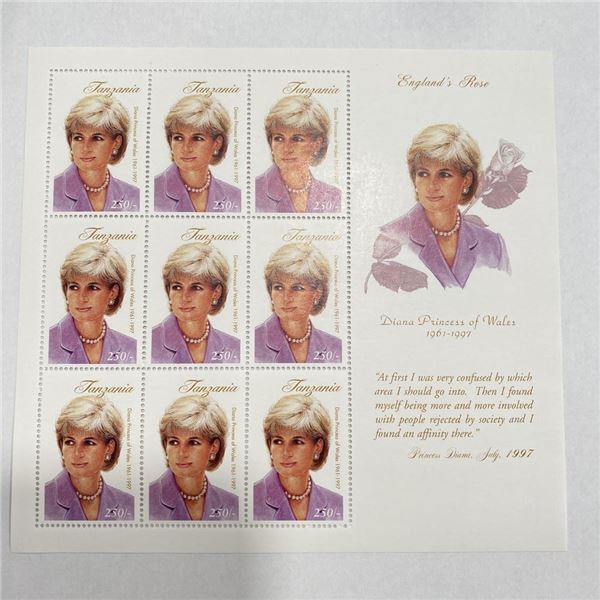 St. Vincent Diana Princess of Wales commemorative stamp set