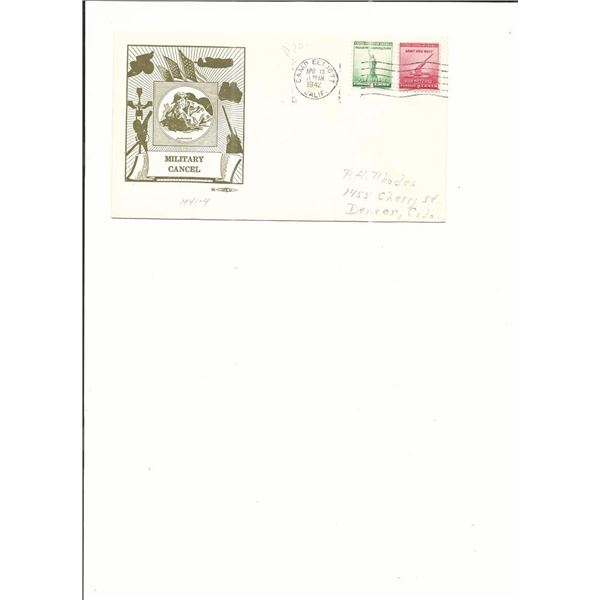 Military Cancel - Camp Elliott, Calif. - First Day Cover - 1942