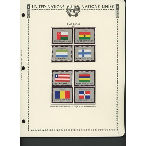 United Nations New York Stamps 1985