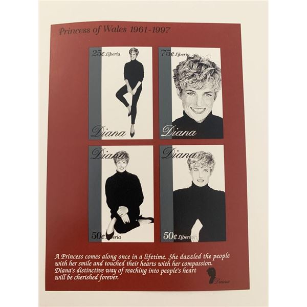 Diana Princess of Wales commemorative stamp set