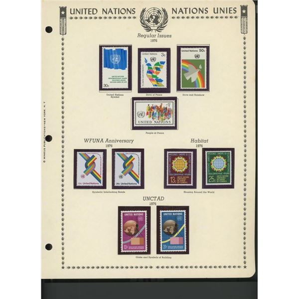 United Nations New York Stamps 1976