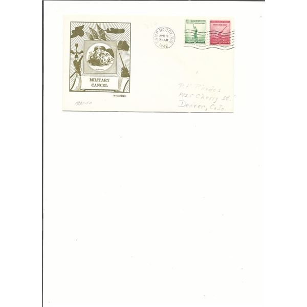 Military Cancel - Camp McCoy, Wis. - First Day Cover - 1942