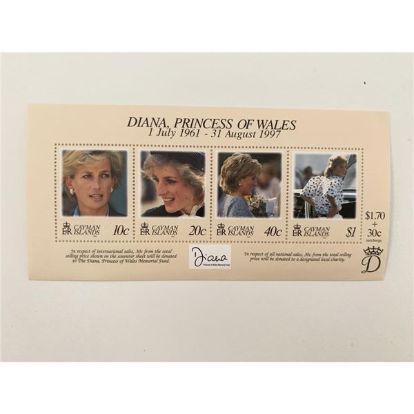 Cayman Islands  Diana Princess of Wales commemorative stamp set