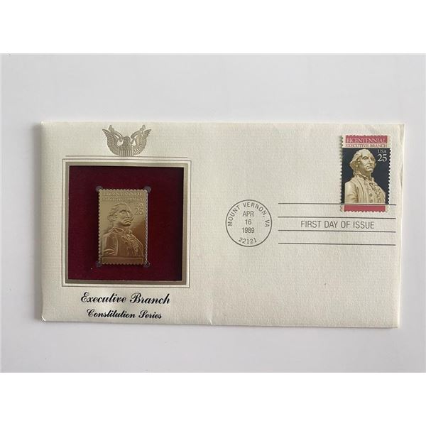 Executive Branch Constitution Series Gold Stamp Replica First Day Cover