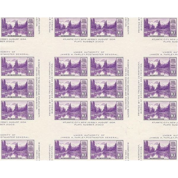 USA #770 Mount Rainer Farley Sheet- RARE