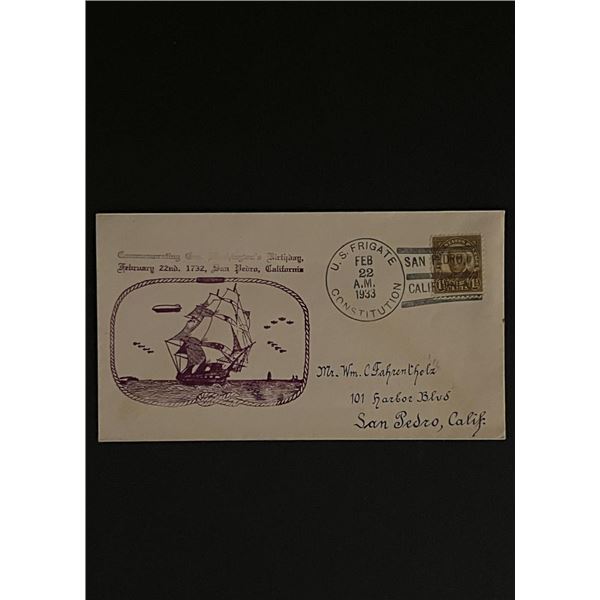 1933 San Pedro California First Day Cover