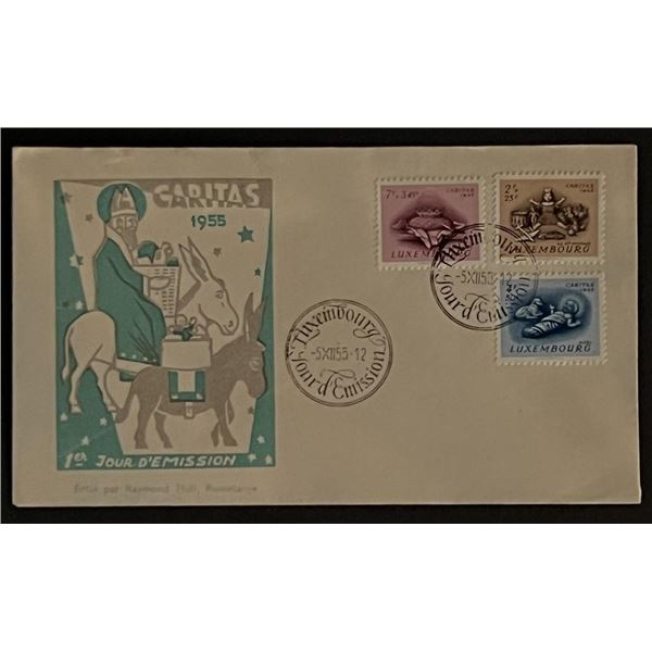 1955 Luxembourg Stamped Envelope