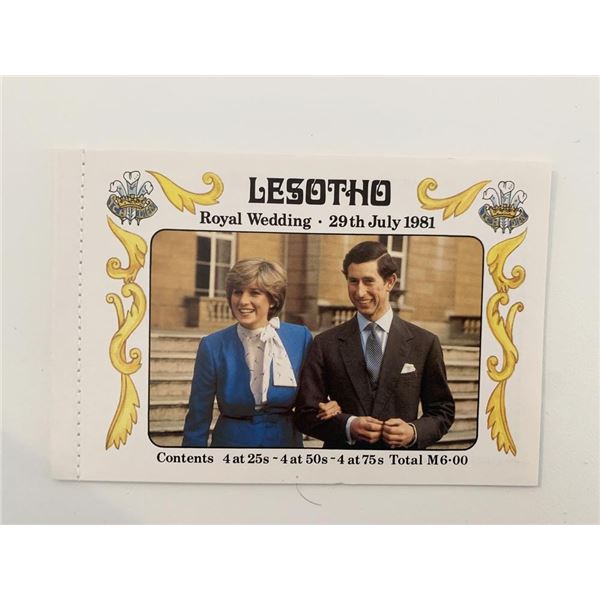 Lesotho stamp booklet commemorating The Royal Wedding of Prince Charles and Lady Diana