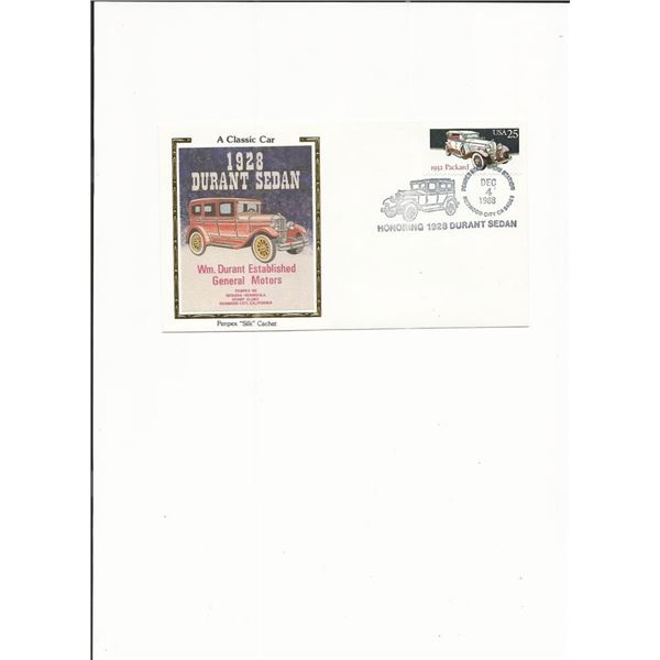 1928 Durant Sedan - First Day Cover - Redwood City, CA - 1988