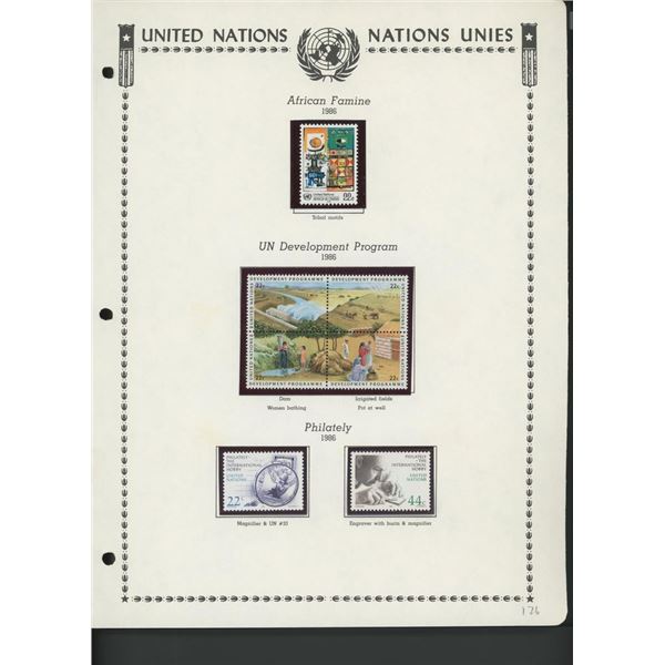 United Nations New York Stamps 1986