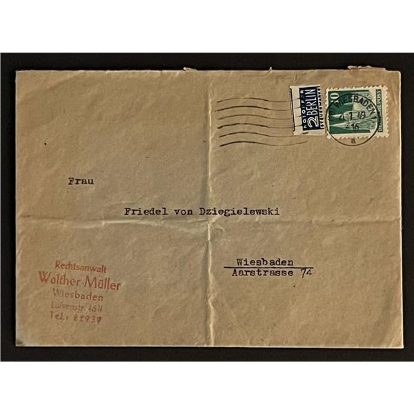 1949 Berlin Germany First Day Cover