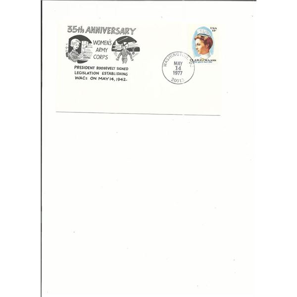Women's Army Corps 35th Anniversary - First Day Cover - 1977 - Washington D.C.