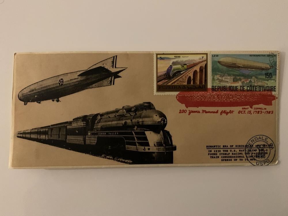 Romantic Era of Dirigibles and Trains - First Day Cover - ZMC-2 U.S ...