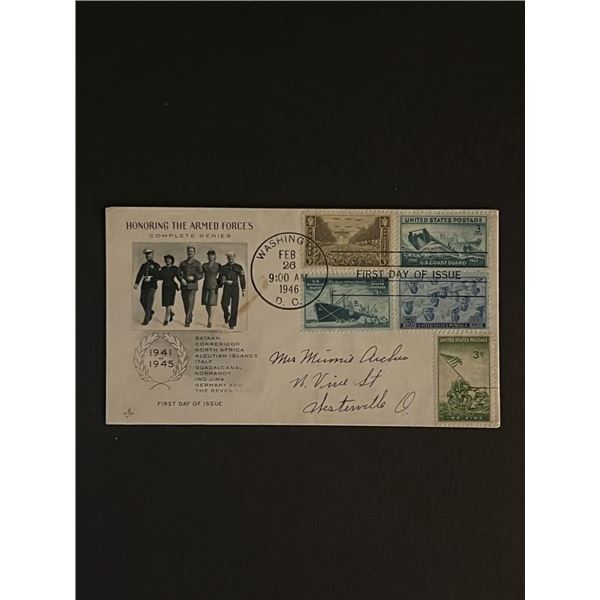 1946 Honoring Armed Forces USA First Day Cover
