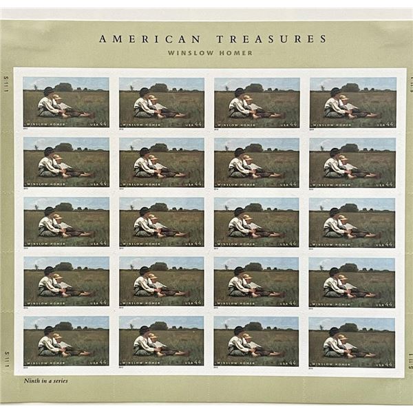 2010 American Treasures Winslow Homer stamp set of 20