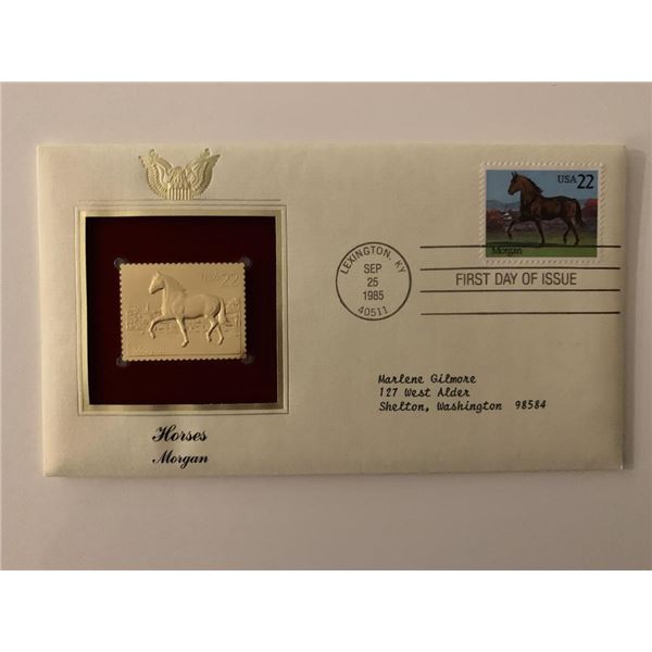 Horses: Morgan - First Day Cover - Lexington, KY. - 1985