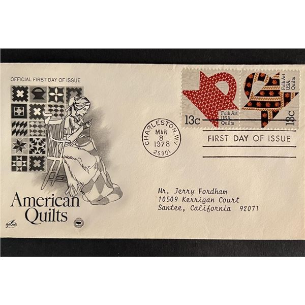 American Quilts First Day Cover