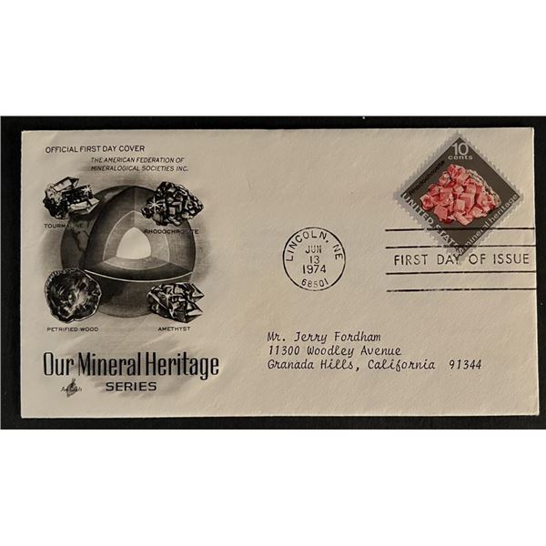 Our Mineral Heritage First Day Cover