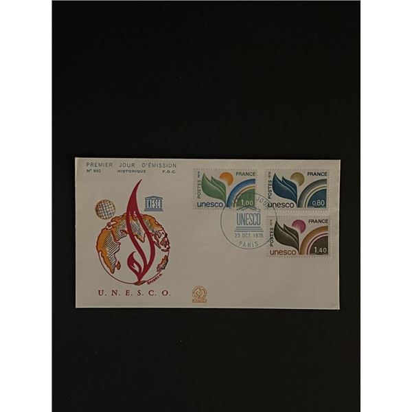 1976 UNESCO France First Day Cover
