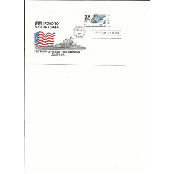 U.S.S. Normandy - First Day Cover - WWII Road to Victory - 1994