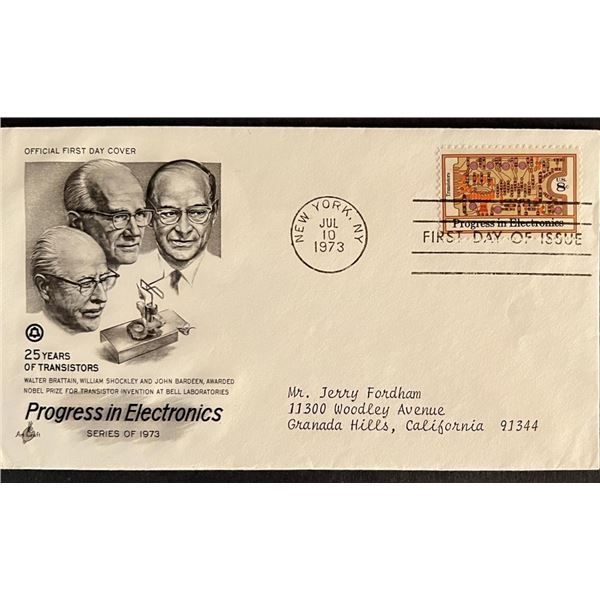 25 Years of Transistors Progress in Electronics First Day Cover