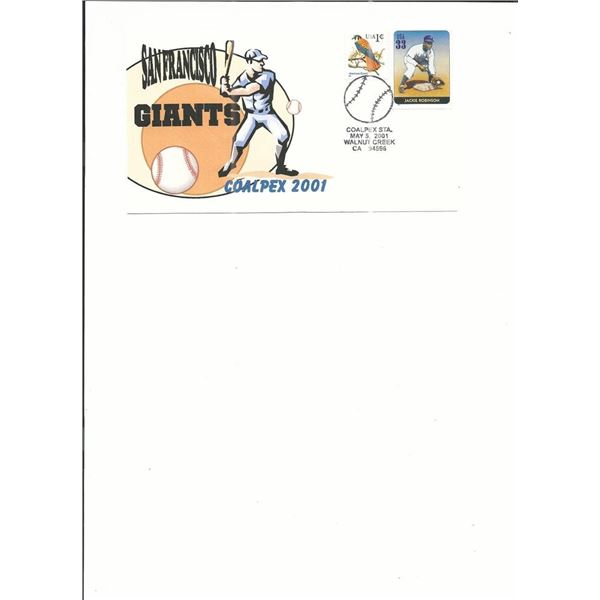 San Francisco Giants  -  Coalpex 2001 - First Day Cover - Walnut Creek, CA.