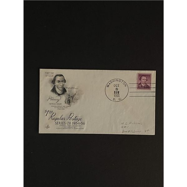 1955 Patrick Henry Washington DC First Day Cover