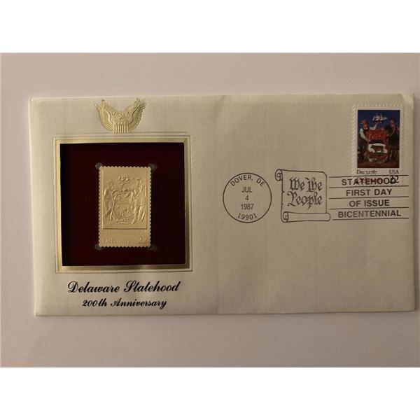 Delaware Statehood 200th Anniversary - First Day Cover - Dover, DE. - 1987
