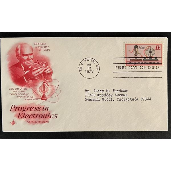 Lee DeForest Progress in Electronics First Day Cover