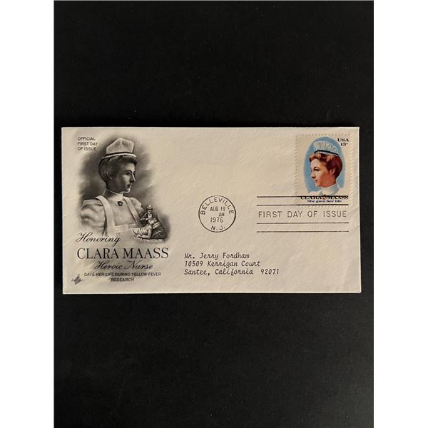 Clara Maass Commemorative First Day Cover
