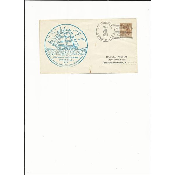 U.S. Frigate Constitution - First Day Cover - San Francisco - 1933