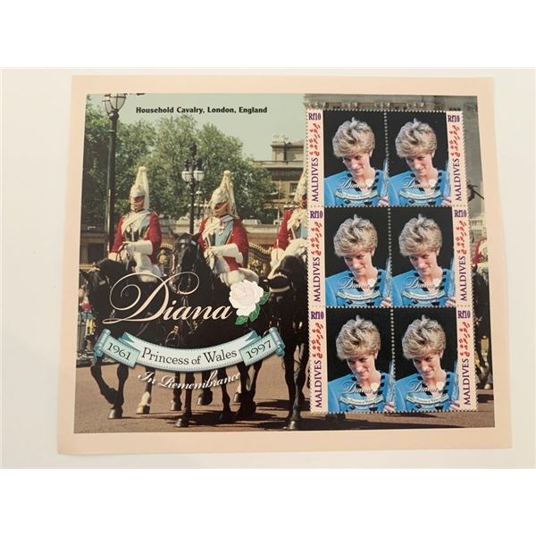 Maldives Diana Princess of Wales commemorative stamp set