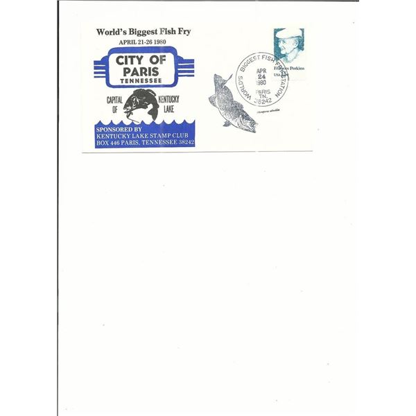Paris, Tennessee - First Day Cover - World's Biggest Fish Fry - 1980