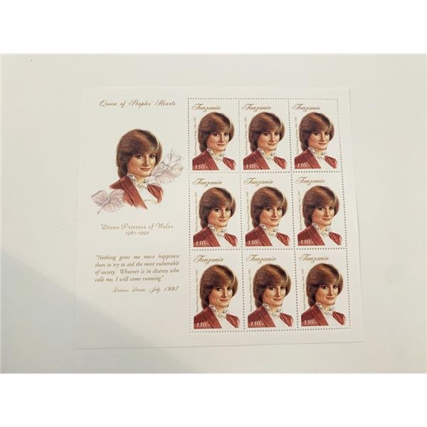 Tanzania Diana Princess of Wales commemorative stamp set