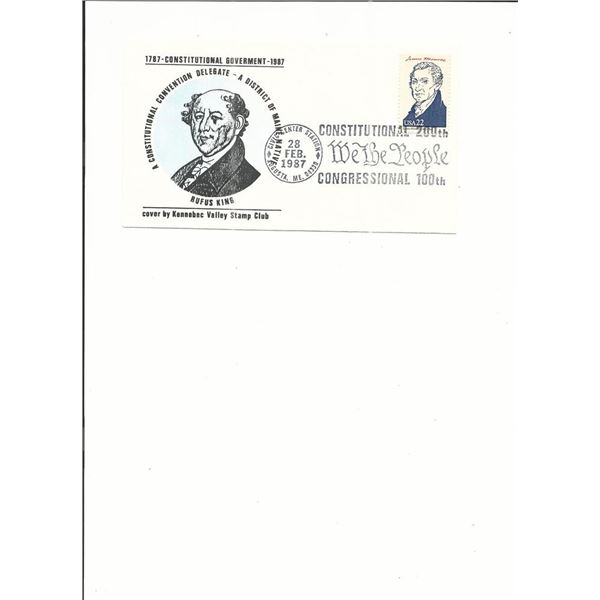 Augusta, ME - Constitutional Government 200th Anniversary - First Day Cover - 1987